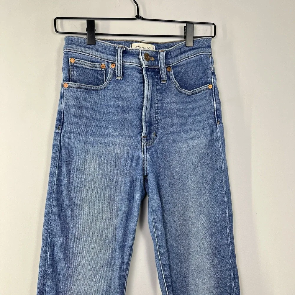 Madewell Perfect Vintage Jeans Womens‎ 25 High Rise Crop Straight Leg Denim